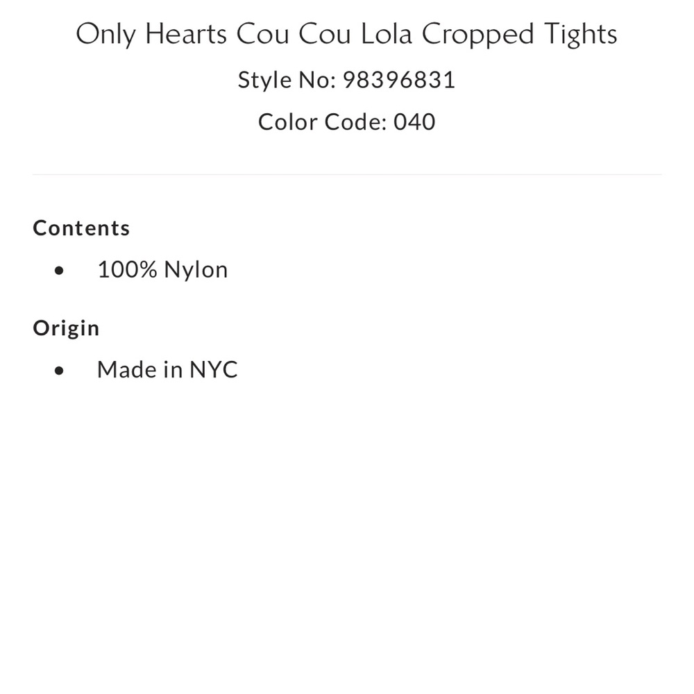 NWT Free People Only Hearts Cou cou lola cropped tights - Picture 4 of 4